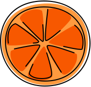 circular orange